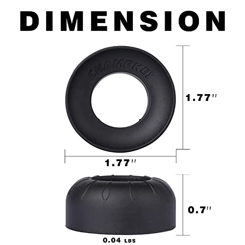 CHAMPKEY Premium Choke Up Rings 4 Pack | Reduced Hands Pain and Pressure Baseball Rings | Ideal for Baseball, Softball and Tee Ball Bat - color: Black