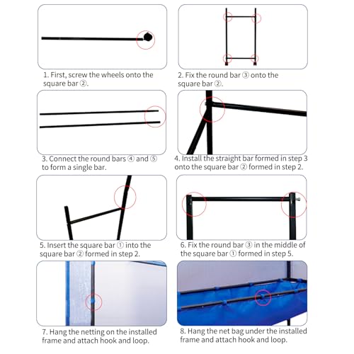 Extra Wide Table Tennis Ball Catch Net, Floor Standing Practice Net with Wheels, Durable Ball Recycling Collector for Multi-Ball Training, Table Tennis Accessories & Serve Practice