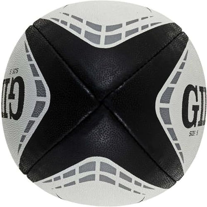 Gilbert G-TR4000 Rugby Training Ball – Hand Stitched with Patented Triangular Grip – Durable 3-Ply Waterproof Surface for College & Club Practice - color: Red, size: Size 3