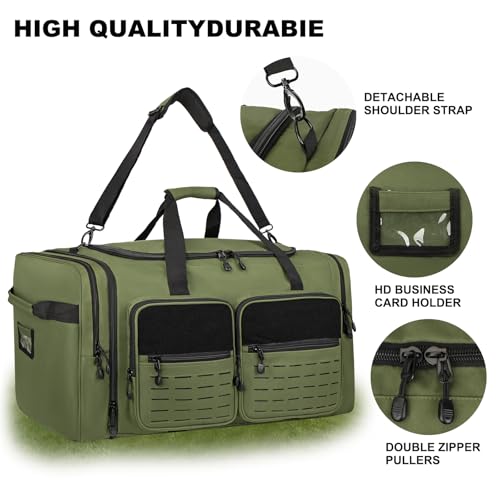 Goloni 130L Expandable 32" Heavy Duty Extra Large Duffel Bag,Sports Gym Equipment Travel Duffle Bag for Soccer Baseball Basketball Hockey Football Team Coaches & More - color: Green