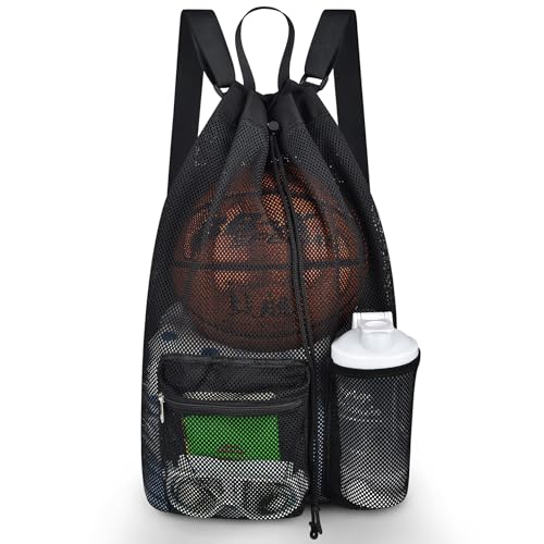 Large Drawstring Backpack for Men Women Athletic Gym Sports Workout Beach Swimming Commuting Travel - color: Black, style: L: 21"x12.5"x5.5"