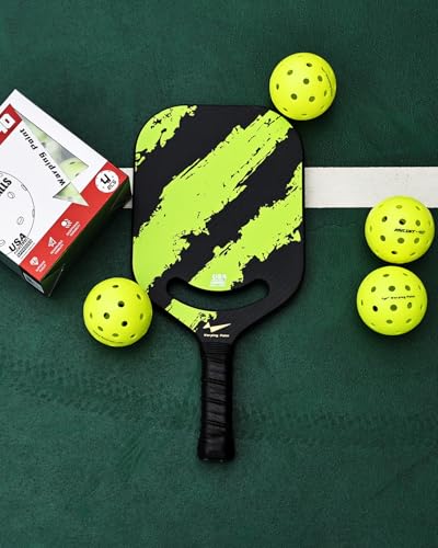 Warping Point Outdoor Pickleball Balls USAPA Approved | 4 Pack, 12 Pack | 40 Holes Competition Pickle Balls for Tournament Play | Crack Resistant Pickleball for Beginner Intermediate Pro Player - style: Outdoor - 4 Pack