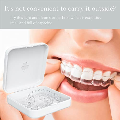 Retainer Case, ARGOMAX Aligner Case, Braces Box, 2 Piece Orthodontic Box (White). - color: White