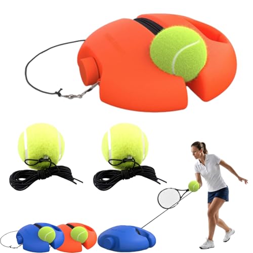 Tennis Trainer, Tennis Practice, Tennis Ball Practice, Tennis Ball on String for Practice, Self Tennis Practice, for Beginners - color: Orange
