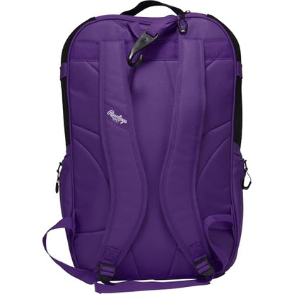 Rawlings | The Journey Player's Backpack Equipment Bag | Baseball/Softball | Multiple Colors - color: Purple