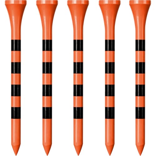 Wooden Golf Tees 3-1/4", 2-3/4", 2-1/8", 1-1/2" Available, 100 Count (Natural Color, White, Black, Blue, Red, Green, Yellow, Pink, Orange) - color: Orange, size: 3 1/4 Inch