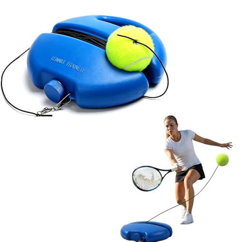 Tennis Ball Training Baseboard, Portable Tennis Practice Rebounder with High Elasticity Cord, Automatic Rebound System for Indoor Outdoor Home Backyard Use - color: circular base 1pcs