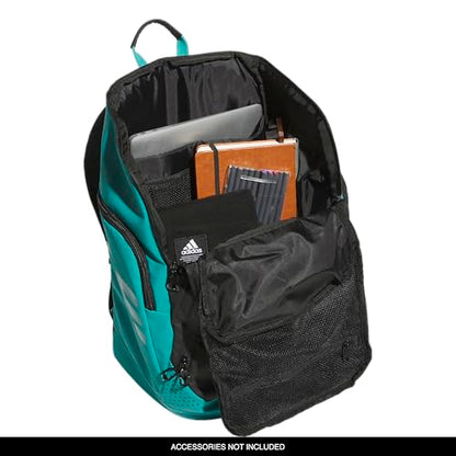adidas Select Basketball Backpack for Practice, Gym and Travel, 32L - color: Black/Pure Teal Green