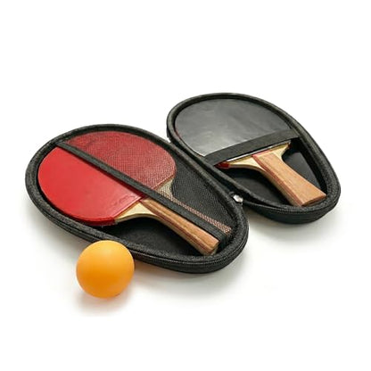 Colorful Table Tennis Racket Cover Ping Pong Paddle Bag Table Tennis Racket Case - color: Black for 2 rackets
