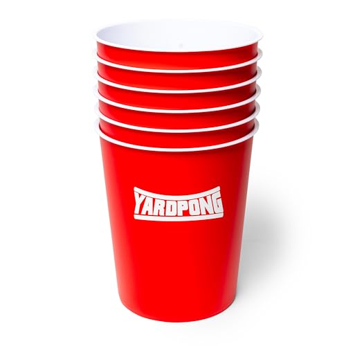 YardPong – Giant Yard Pong and Basketball Game with 12 Buckets, 2 Balls, Carrying Bag, and Air Pump – Outdoor Game for Lawn, Backyard, Beach, and Family Fun
