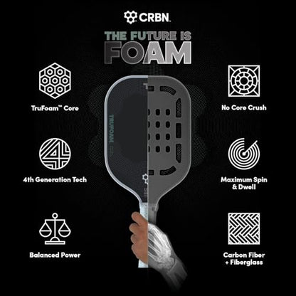 CRBN Pickleball - TruFoam Genesis - Carbon Fiber Pickleball Paddle - First-Ever 100% Foam Core Performance Paddle