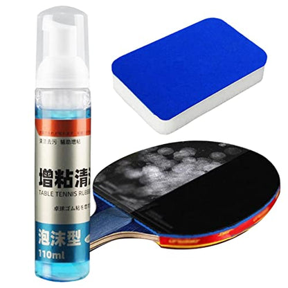 Naysku 100ml Table Tennis Rubber Cleaner, Table Tennis Racket Cleaner Kit, PingPong Paddle Cleaner with Sponge, Table Tennis Paddle Cleaner PingPong Racket Care Kit