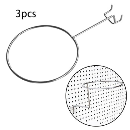 Pegboard Basketball Organizer Storage Rack Soccer Volleyball Holder Accessory Lightweight for Shop Versatile Diameter 12.5cm, 3.2cm Hole Spacing