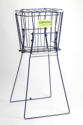 Gamma Sports Pickleball Hopper – 50 Ball Picker Upper with Hexagonal Basket, Reinforced Welds, Carbon Steel Wires & Attached Lid for Durable Pickleball Storage