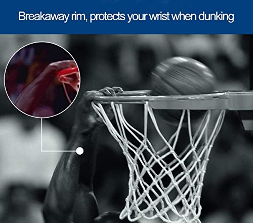 Katop Professional Basketball Rim, Heavy Duty 18 Inch Basketball Rim Replacement with Nylon Net Indoor and Outdoor, Standard Goal Reinforced Mounting Bracket Fit 5"x5",5"x4",5"x3",4"x3" Backboards - color: 1-springs basketball rim