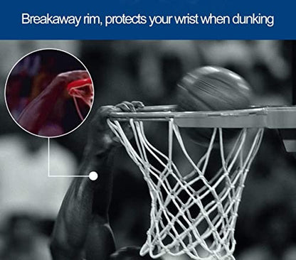 Katop Professional Basketball Rim, Heavy Duty 18 Inch Basketball Rim Replacement with Nylon Net Indoor and Outdoor, Standard Goal Reinforced Mounting Bracket Fit 5"x5",5"x4",5"x3",4"x3" Backboards - color: 1-springs basketball rim