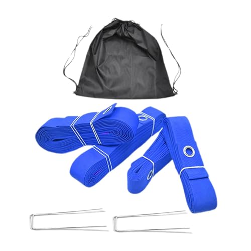 4 Pieces Beach Volleyball Lines Borderline Court Marker Kit Badminton Lines Polyester Material Portable Accessories Suitable for Outdoor Sports Home