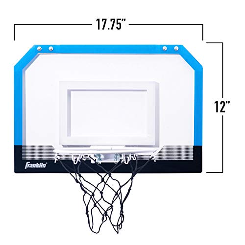Franklin Sports Mini Basketball Hoops-Indoor Over The Door Mini Hoop+Basketball Sets-Perfect Accessory for Bedroom+Office