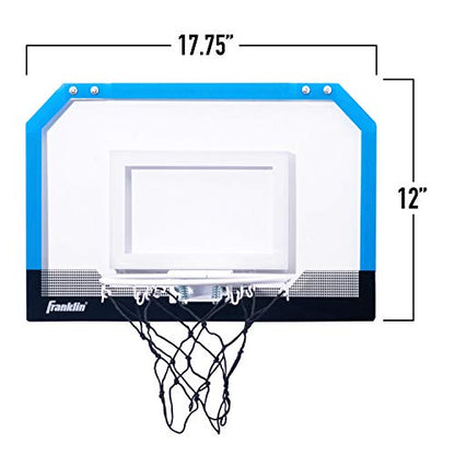 Franklin Sports Mini Basketball Hoops-Indoor Over The Door Mini Hoop+Basketball Sets-Perfect Accessory for Bedroom+Office