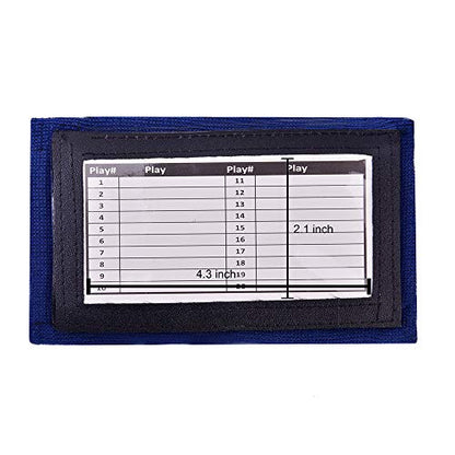 Quarterback (QB) 3 Sheet Play Wristband Youth Perfect for Football Plays, Softball Signs & Baseball (20 Pack) - color: Navy Blue