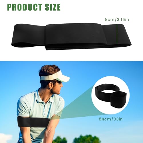 Slider Golf Training Aid, Golf Swing Arm Band for Correct Swing Posture & Maintain Stability, Foldable Elastic Band, Trainer for Left & Right Arm