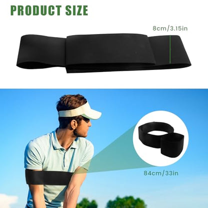 Slider Golf Training Aid, Golf Swing Arm Band for Correct Swing Posture & Maintain Stability, Foldable Elastic Band, Trainer for Left & Right Arm