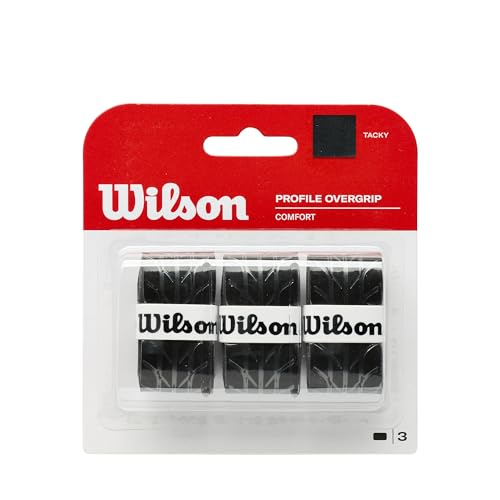 WILSON Sporting Goods Profile Tennis Racquet Over Grip, Black (WRZ4025BK) - color: Black, style: Profile