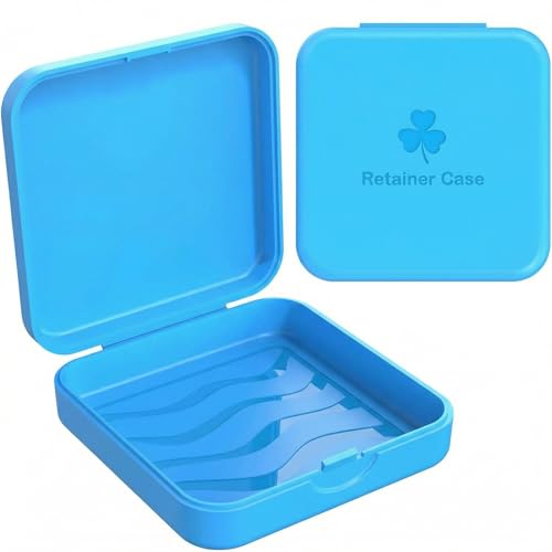 Retainer Case, ARGOMAX Aligner Case, Braces Box, 2 Piece Orthodontic Box (Blue). - color: Blue