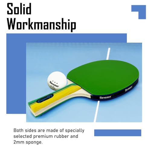 Senston Ping Pong Paddles Family Entertainment Set for Entertainment or Competition - Ping Pong Paddle Set
