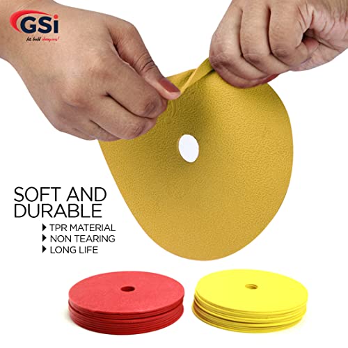 GSi Spot Markers – Non-Slip Non-Toxic Poly Spots – Floor Markers for PE, Sports & Classroom Activities - size: 9. Hole