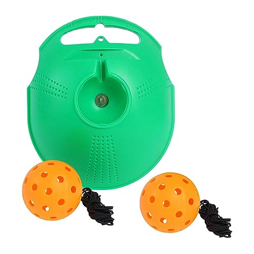 2 Pieces Pickleball Rebound Practice Tool with 40 Holes Ball Cord Lightweight Sturdy Baseboard Self Study Training Equipment Suitable for