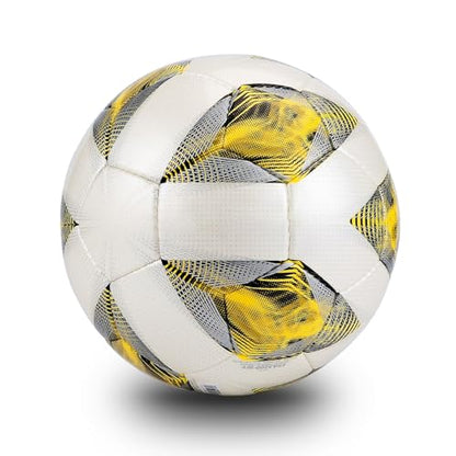 M.A.K Soccer F5A3200 Competition Ball Soft Leather Football Student Training Ball, Size 5