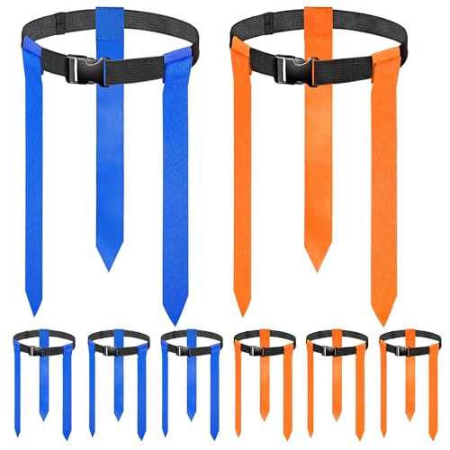 Flag Football Belts, 6/14 Players Game Kit with flags for Youth and Adults Indoor & Outdoor Training Equipment