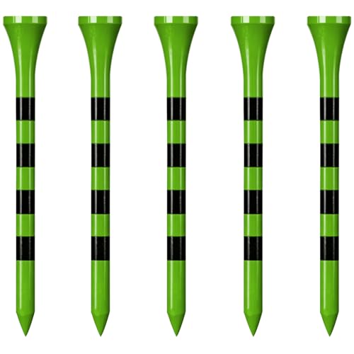 Wooden Golf Tees 3-1/4", 2-3/4", 2-1/8", 1-1/2" Available, 100 Count (Natural Color, White, Black, Blue, Red, Green, Yellow, Pink, Orange) - color: Green, size: 2 3/4 Inch