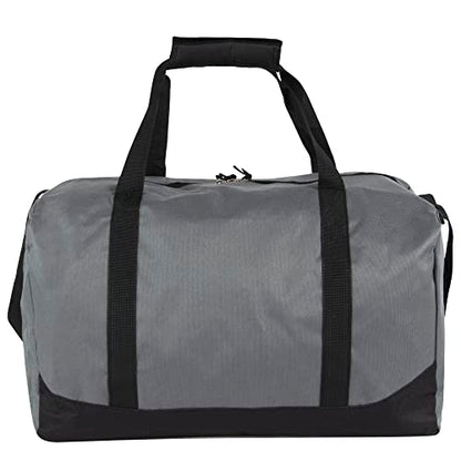 24 Pack Bulk Duffle Bags Wholesale by the Case for Homeless, Sports Teams, and Duffle Bags for Foster Kids (All Grey Pack) - color: All Grey Pack