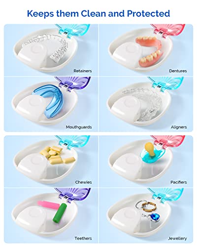 JMU Retainer Case, Pink Orthodontic Retainer Case, Dental Mouthguard Container