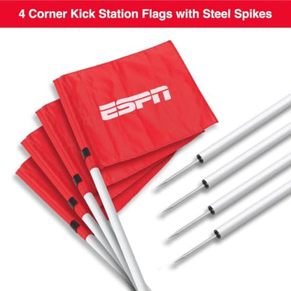 ESPN Soccer Stadium Experience for Kids Includes 2 Nets, Ball, and Youth Soccer Training Equipment, Ideal for Outdoor Games