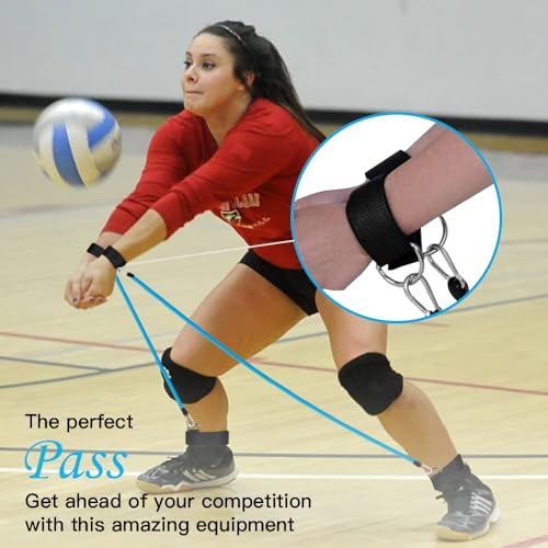 Volleyball Training Kit Bundle - Complete Set for Serving, Spiking, Setting, Passing & Arm Swing Practice | Solo Practice Trainer with Rebounder, Resistance Bands, and Pass Aid for Skill Improvement
