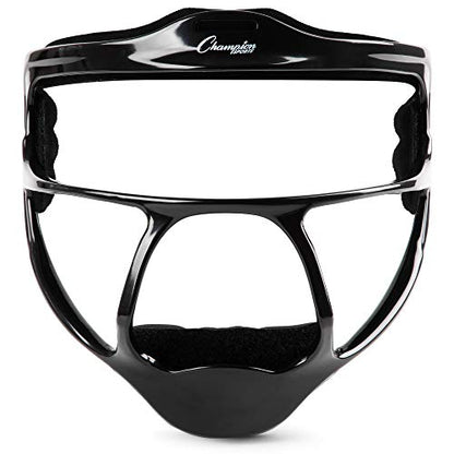Champion Sports Ultralight Magnesium Softball Fielder’s Mask – Youth & Adult Sizes, 8oz Lightweight Protective Face Guard - color: Black, style: Ultralight Magnesium (Adult Size)