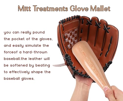Baseball & Softball Mitt Treatments Maple Wood Glove Mallet Break in Tools, Shapping Glove Mallet for Glove Break-in & Shaping Hammer Mallet s by Naqqash Sports
