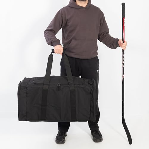 Jetstream Heavy Duty Multi Pocket Durable Sports Gym Equipment Travel Duffel Bag - color: L 32" Black, size: 32IN