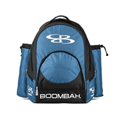 Boombah Tyro Baseball/Softball Bat Backpack - 20" x 15" x 10" - Holds 2 Bats up to Barrel Size of 2-5/8" - color: Black/Columbia Blue