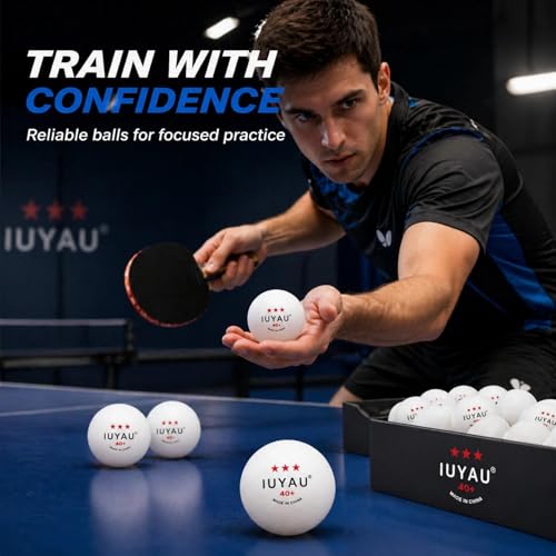120- Pack Ping Pong Balls - 3-Star Premium Orange Table Tennis Balls | High-Performance 40+ ABS Professional Quality | Ultimate Durability for Indoor & Outdoor Ping Pong Tables