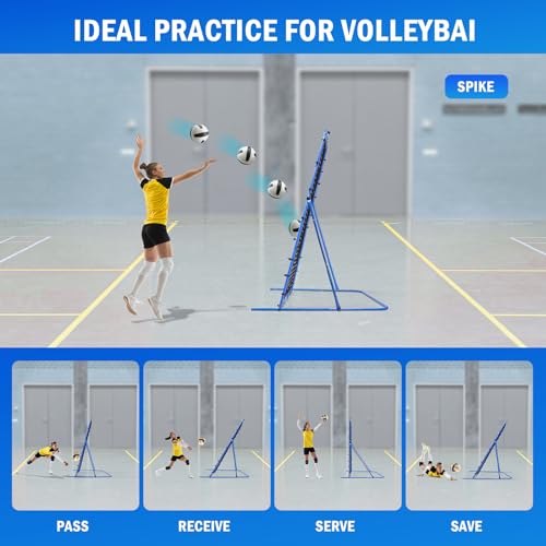 Soccer Baseball Rebounder Net, Soccer Goal Net, Volleyball Softball Rebound Pitchback Net Quick-Switch Angle Training for Control, Passing Practice, Bounce Back Rebounder Goals Gifts Trainer Equipment - size: 7FTx6FT