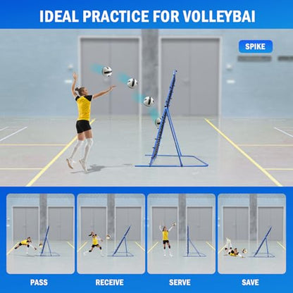 Soccer Baseball Rebounder Net, Soccer Goal Net, Volleyball Softball Rebound Pitchback Net Quick-Switch Angle Training for Control, Passing Practice, Bounce Back Rebounder Goals Gifts Trainer Equipment - size: 7FTx6FT