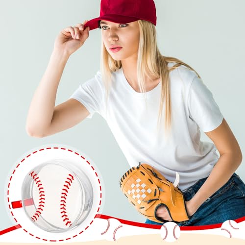 Reginary 12 Pcs Baseball Cosmetic Bag Gifts Accessories for Makeup Bags PVC Clear Cheer Base Ball Case Toiletry Zipper Pouch Waterproof Travel Handbag Purses Organizer for Baseball Team Gift - style: Baseball