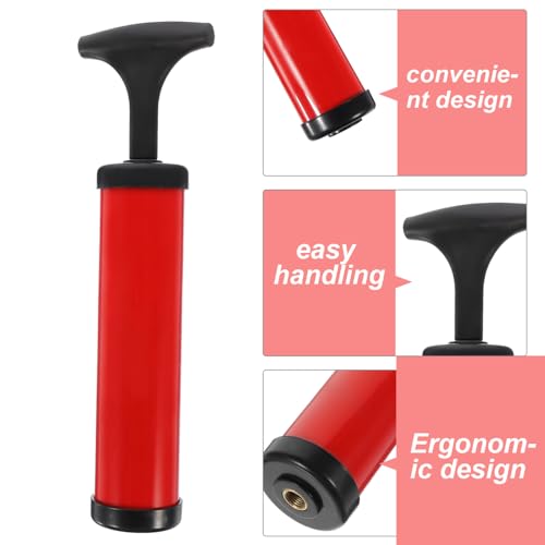 HEMOTON Multi-Function Basketball Pump Inflatable Pump Pressure Gauge Needle Portable for Sports Balls