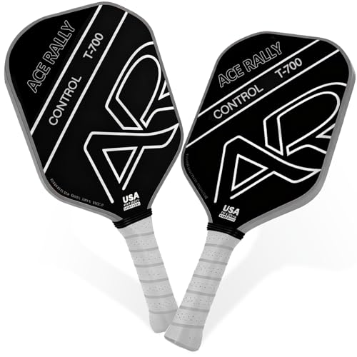 Pickleball Racket Set (2 Rackets), T700 Carbon Fiber Pickleball Rackets (2), 2 Outdoor pickleballs, 2 Indoor pickleballs, 1 Pickleball Bag (Unisex)