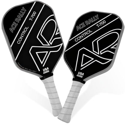 Pickleball Racket Set (2 Rackets), T700 Carbon Fiber Pickleball Rackets (2), 2 Outdoor pickleballs, 2 Indoor pickleballs, 1 Pickleball Bag (Unisex)
