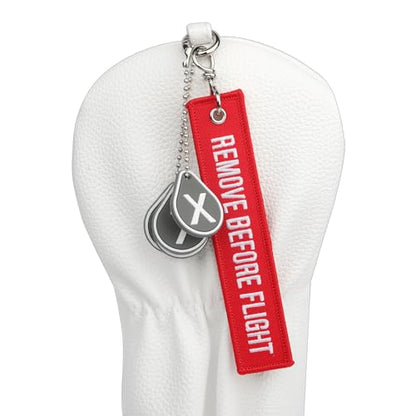 Golf Head Cover with RBF Design for Golf Club - size: for Fairway, style: White